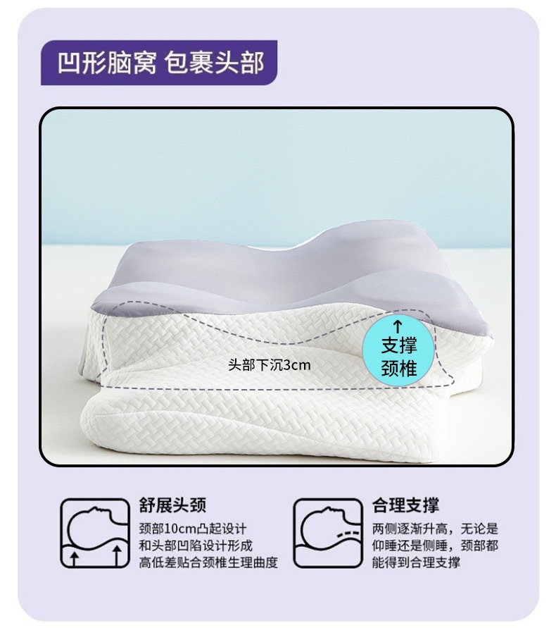 Memory-Foam-Nackenkissen, Schmetterlingsform, Halswirbelstütze