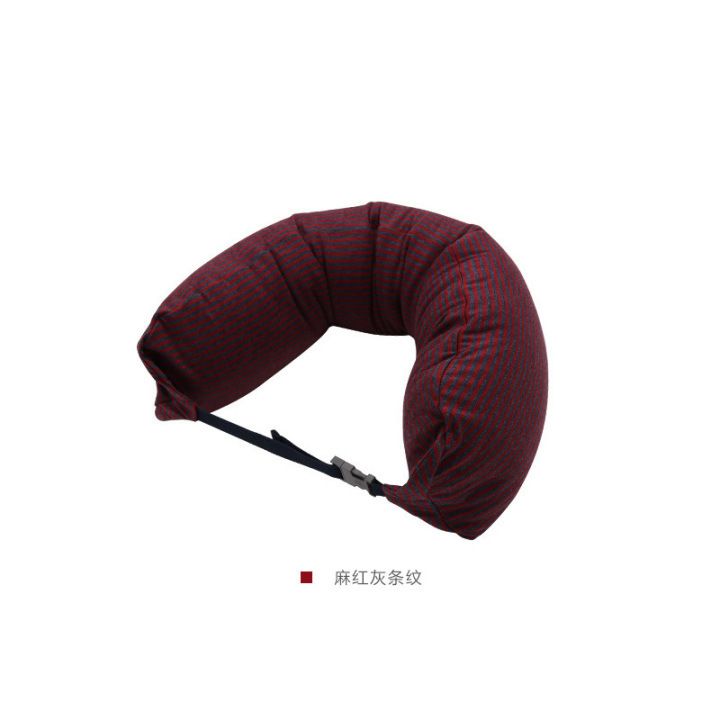 Muji U-shaped neck support pillow for travel and napping