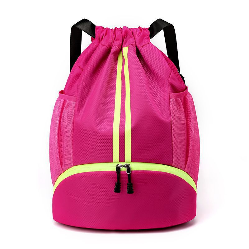 Wet-dry separation sports backpack, dual shoulder straps