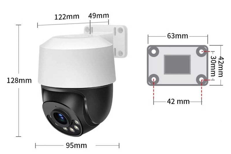 Acarte 4MP PTZ IP Camera with POE Surveillance System