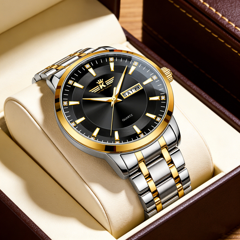 Men's Automatic Dual Calendar Watch Waterproof Luminous