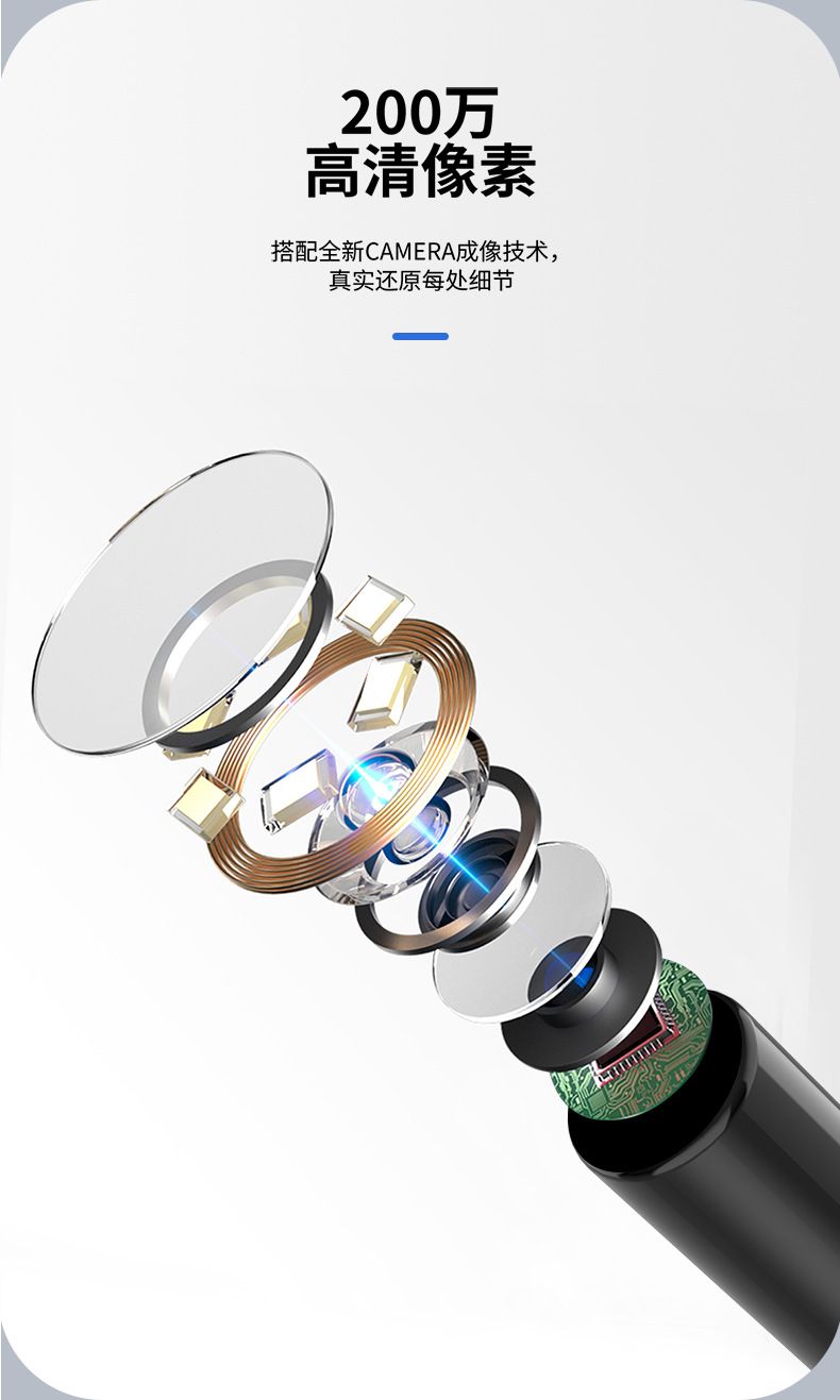 Endoskop Kamera 4.3 İnç HD Ekranlı Taşınabilir 5.5mm