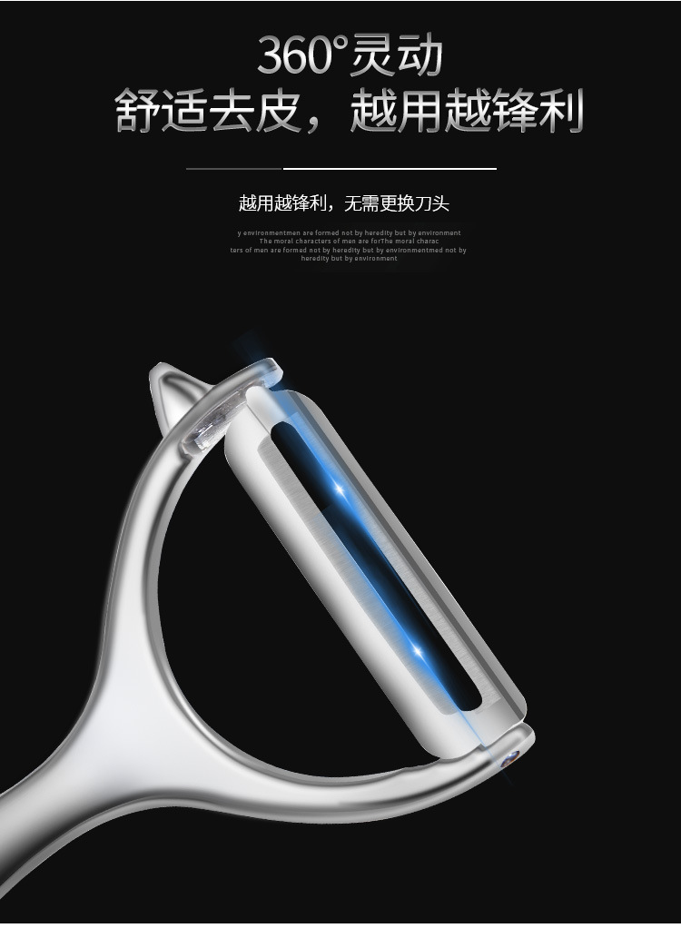 Zinc Alloy Multi-Function Vegetable Peeler Stainless Steel