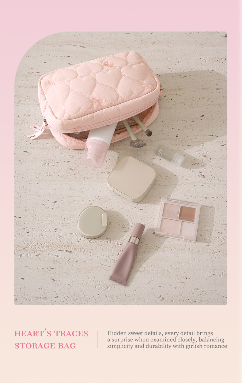 Portable makeup bag with butterfly bow design