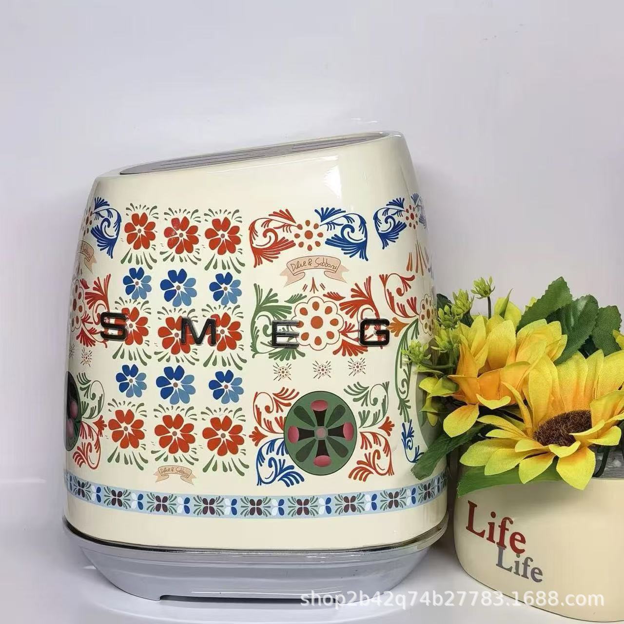 SMEG bıçak seti, paslanmaz çelik, krem rengi, 6 parça