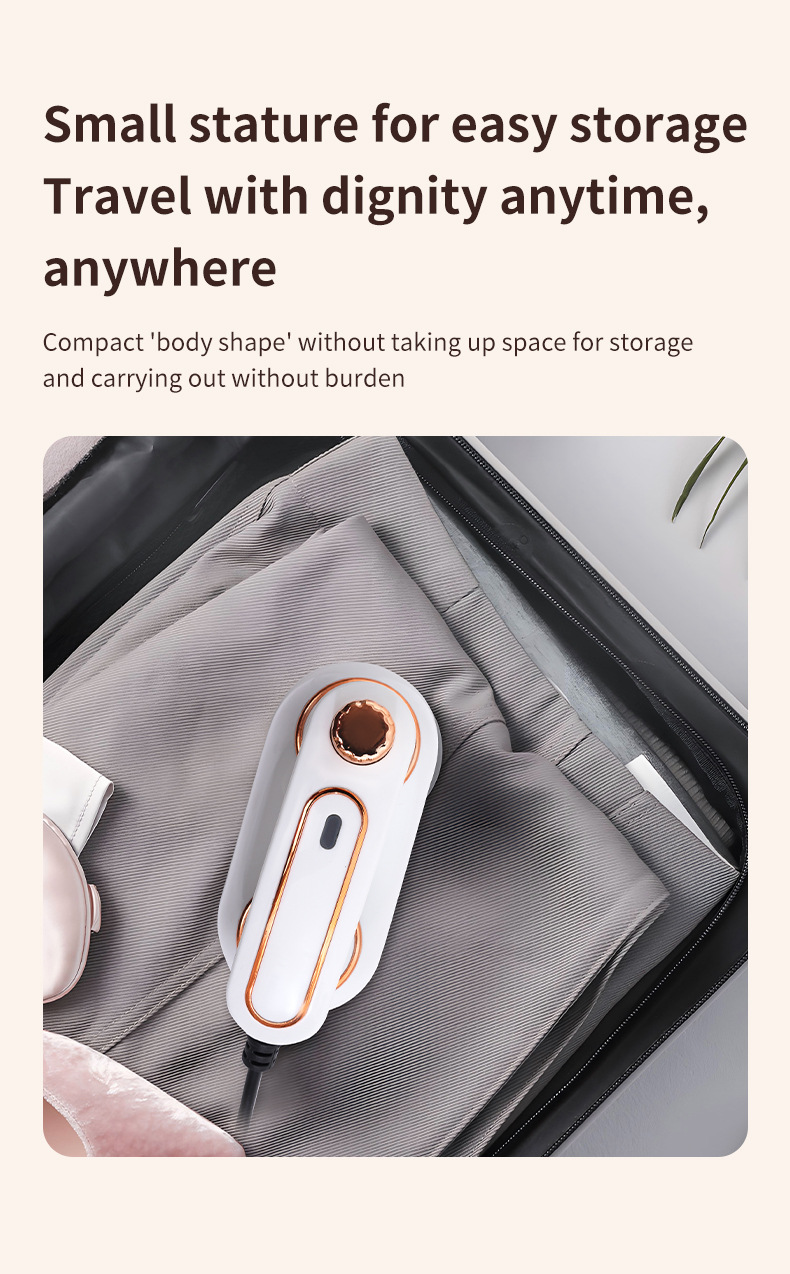 Portable steam iron, handheld, household, compact