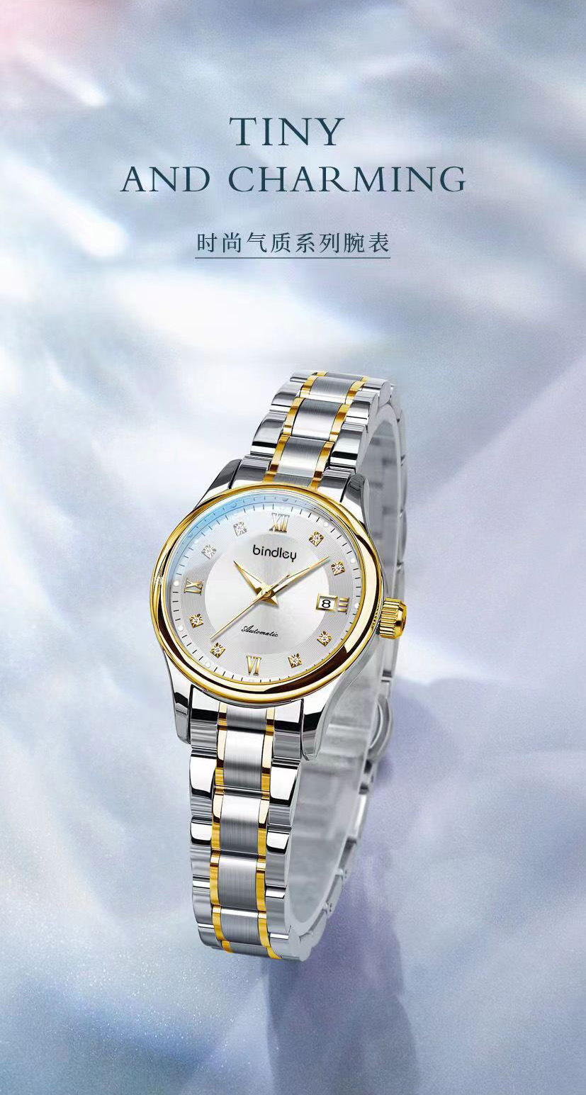 Women's quartz watch, waterproof, luminous dial