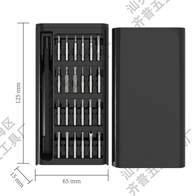 24-in-1 screwdriver kit 115-piece phone repair set with leather bag