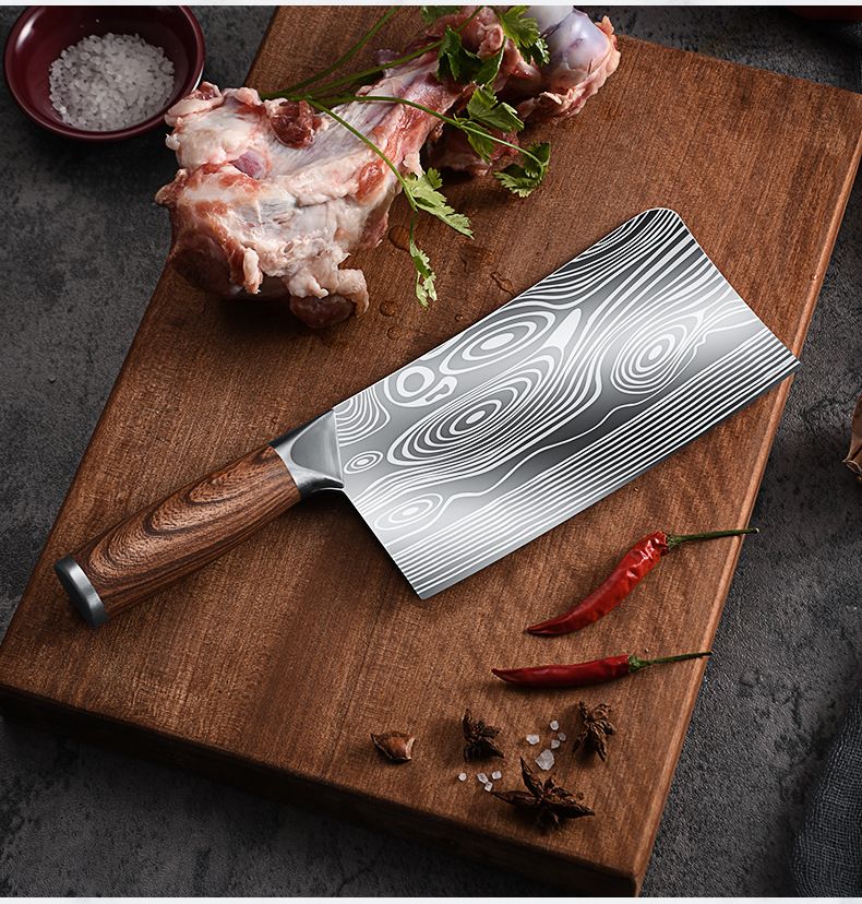 Longquan kitchen knife set, forged chef and slicing knives