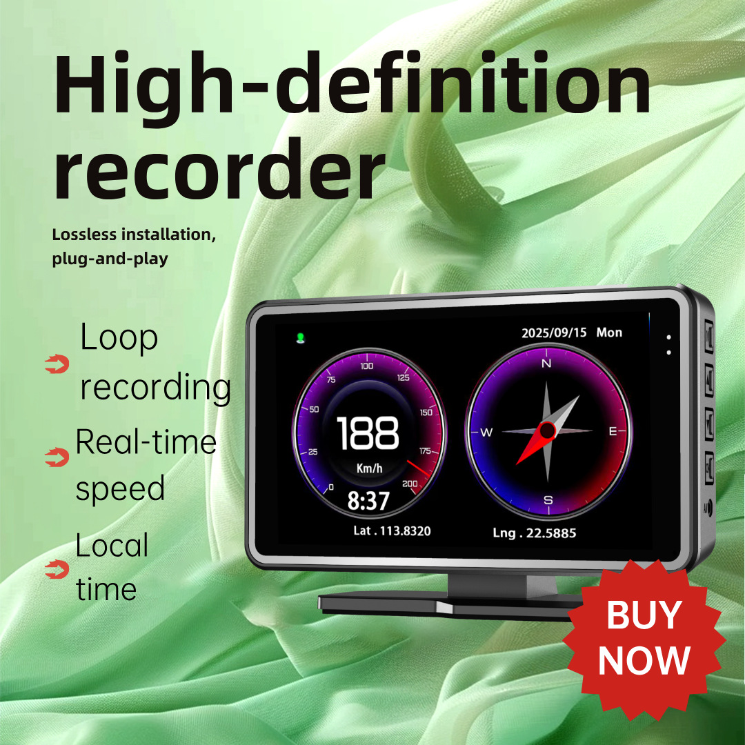 5-Zoll-HD-Dashcam, HUD-Head-up-Display 2-in-1