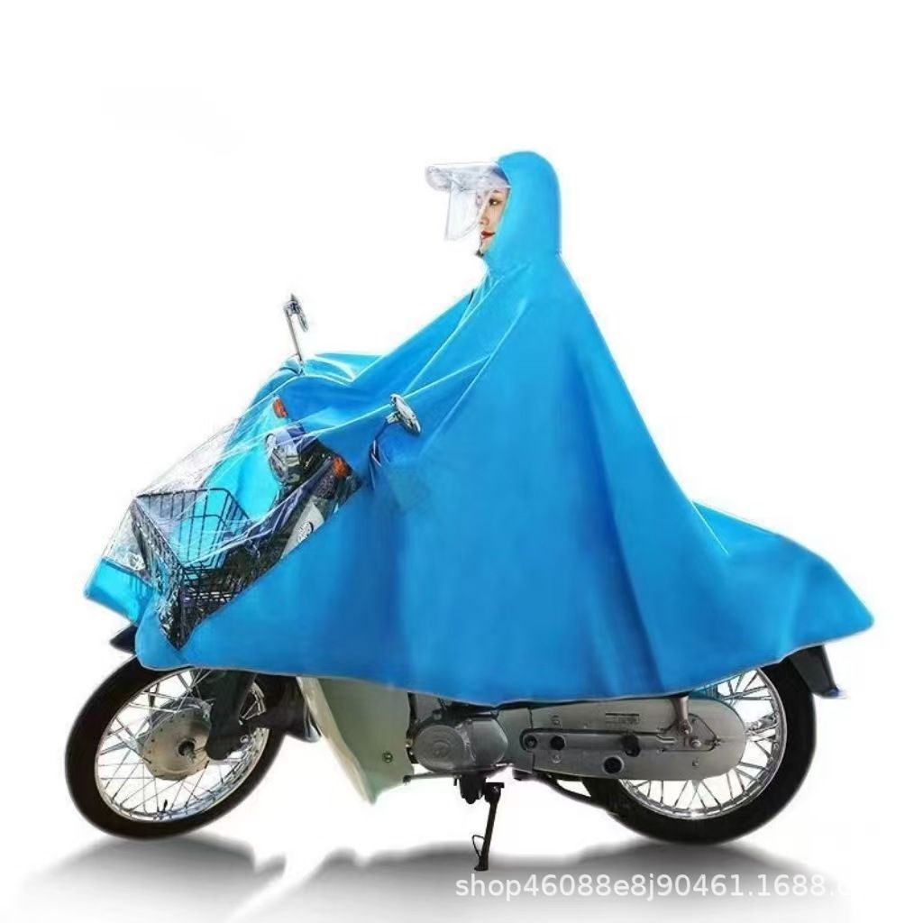 Vergrößerte Fahrrad-Regenponcho Vollschutz