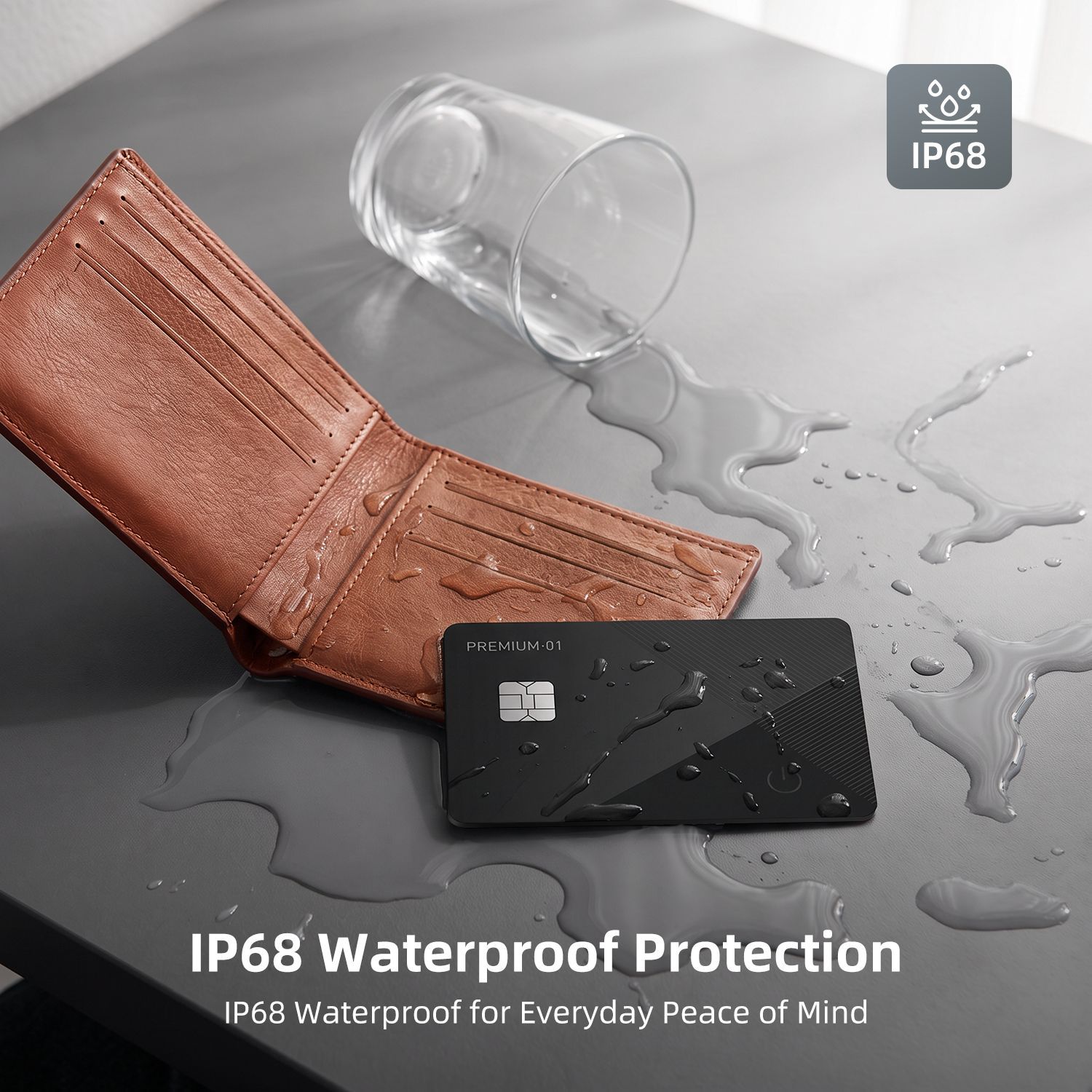 Funkortungskarte Tracker IP68 wasserdicht iOS/Android