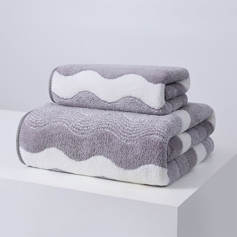 Coral fleece towel set, thick and quick-drying