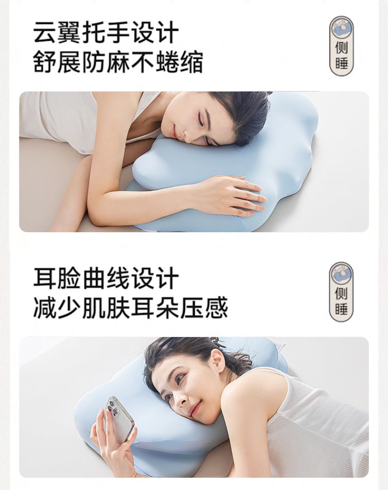 Cervical Spine Memory Foam Neck Pillow Pair