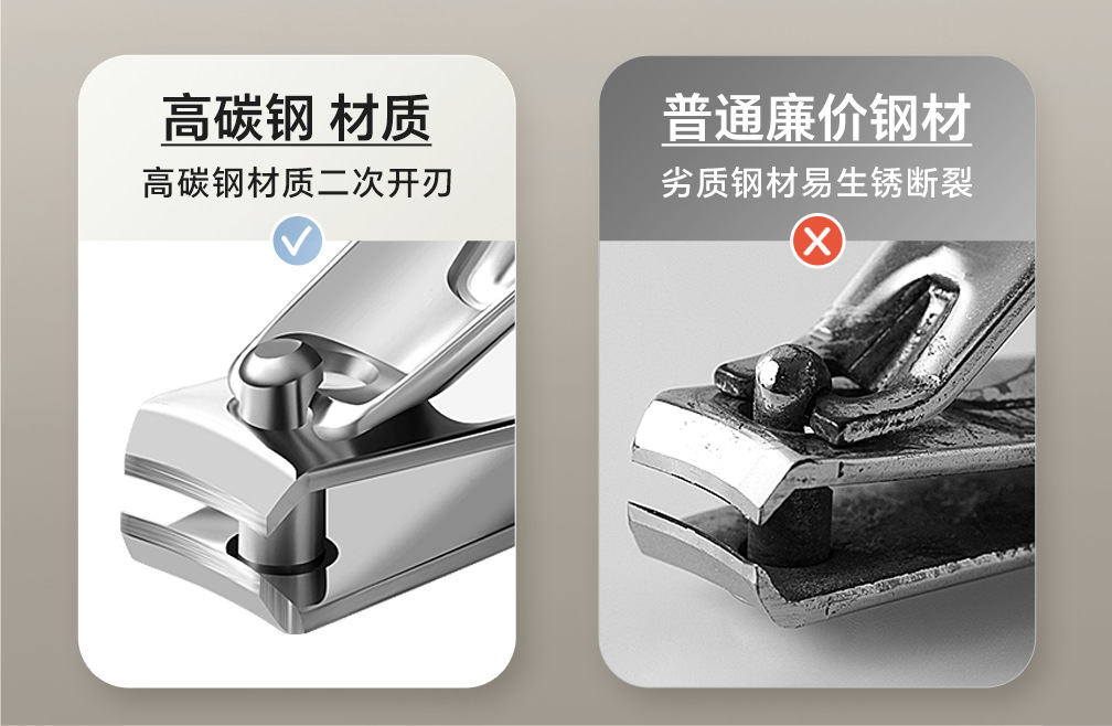 Stainless steel nail clippers, eagle beak design, ingrown toenail kit