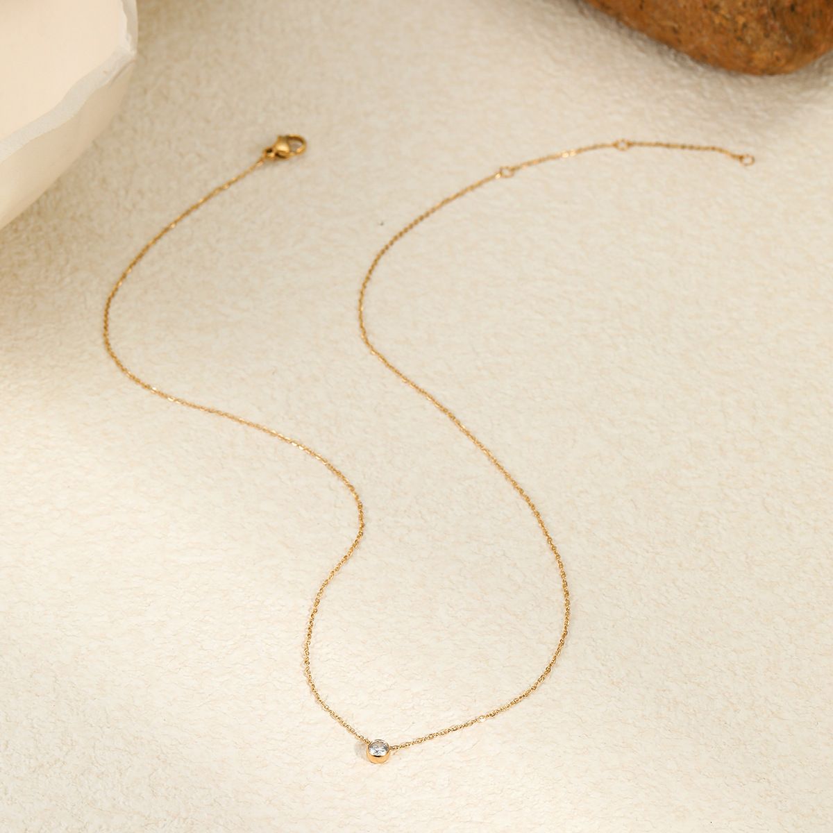 Titanium Steel Ultra-Thin Bridge Bone Chain Necklace
