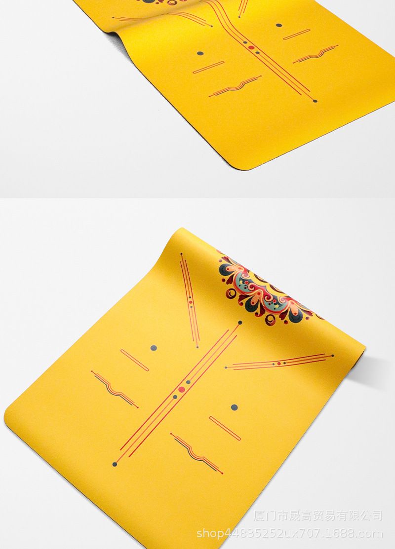 Yoga mat, natural rubber, PU non-slip, colorful, professional