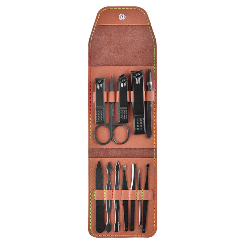 Stainless steel 12-piece manicure tool set