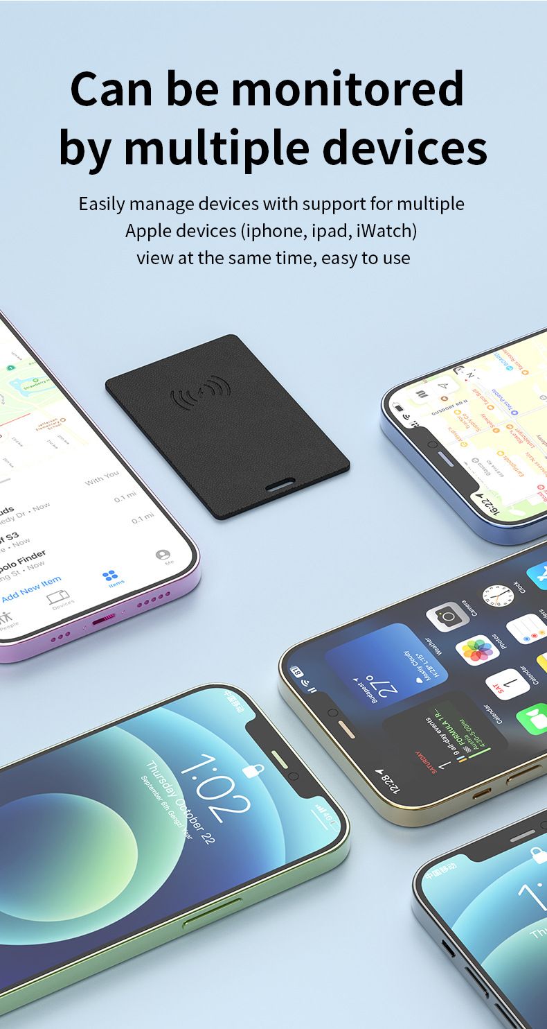 Ultraflaches Kartenfinder iOS Geldbörsen-Verfolgungsgerät