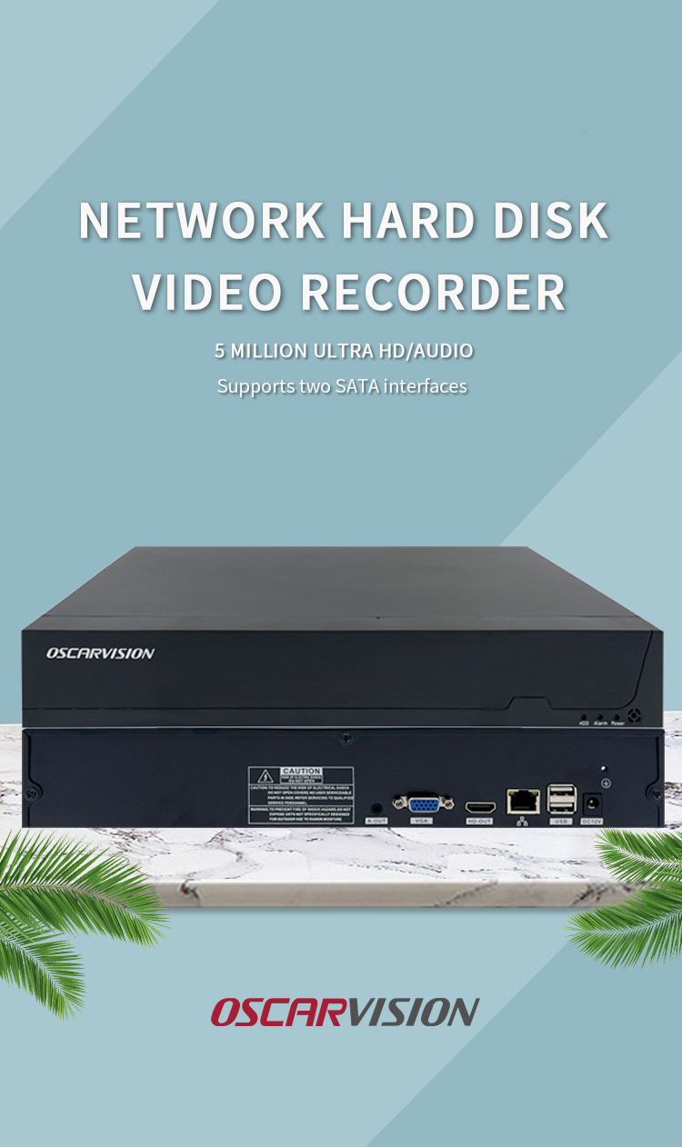 NVR Video Kaydedici, 36/64 Kanallı POE Ağ Kamerası Uyumlu