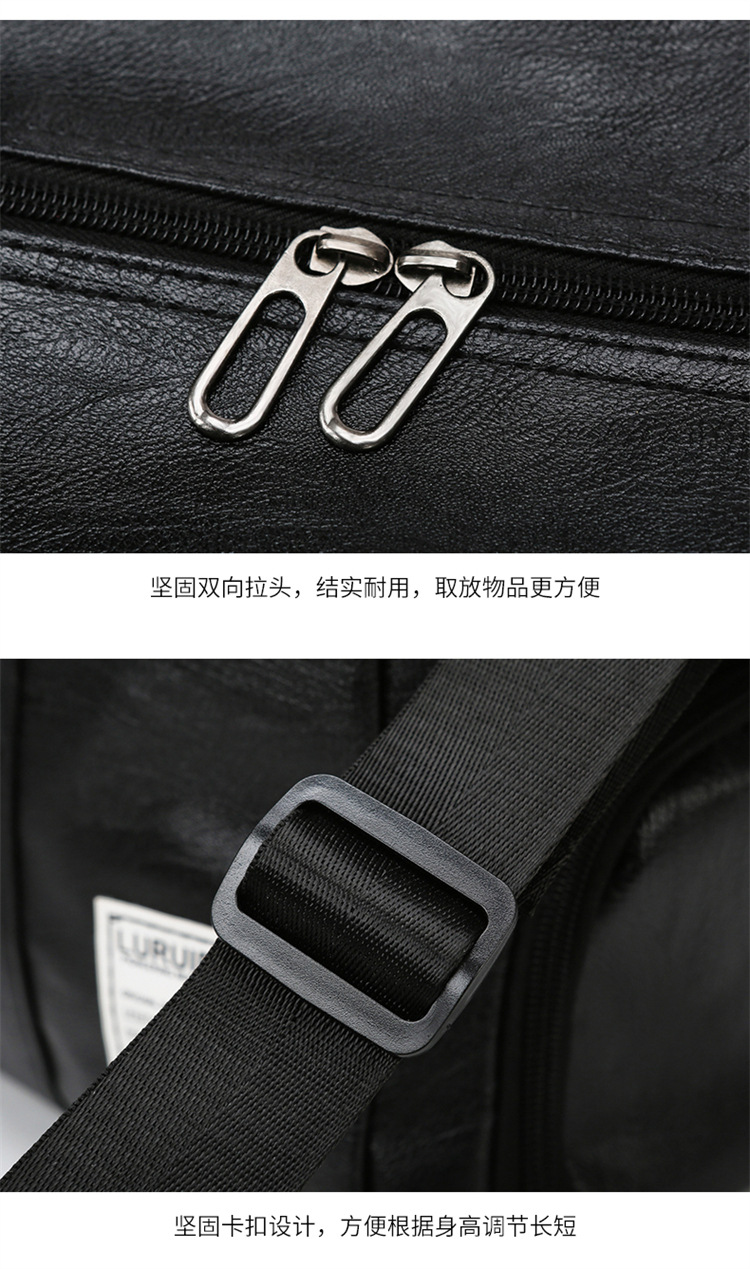 Sports Fitness Bag Leather Dry Wet Separation Large Capacity