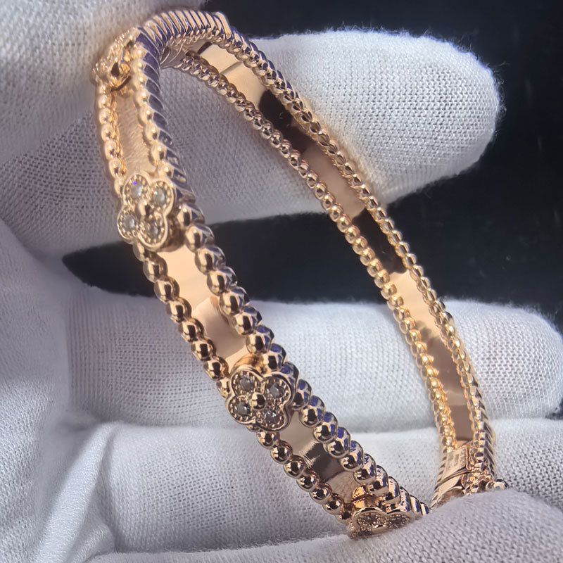 Kalejdoskop bilezik, 18K altın kaplama, açılabilir