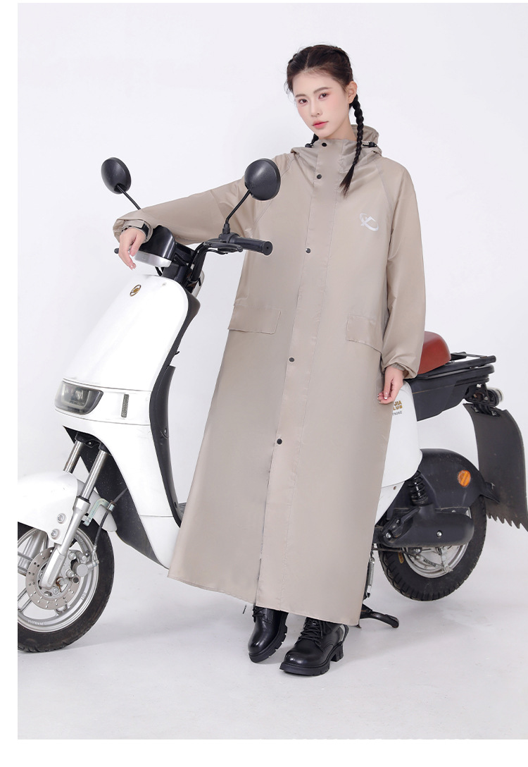 Full-body motorcycle raincoat, thickened for electric bikes