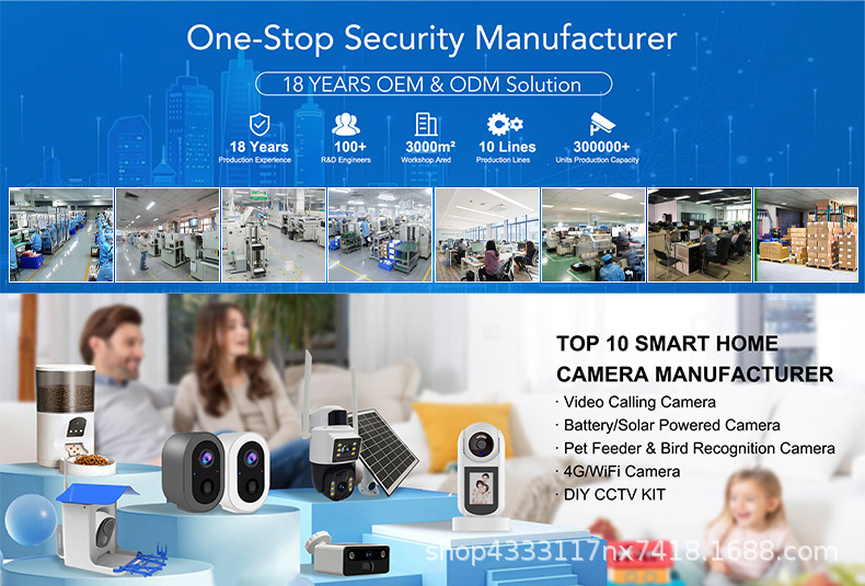 Solar surveillance camera, full-color night vision, wide-angle
