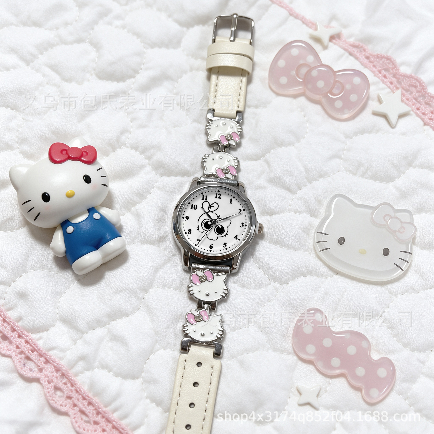 Damenuhr, Katzen-Armband-Design, Quarz, niedlich