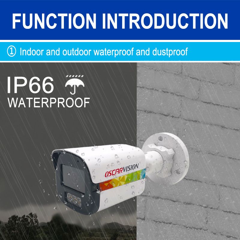 AHD analog security camera, high resolution, full color, night vision, IP67