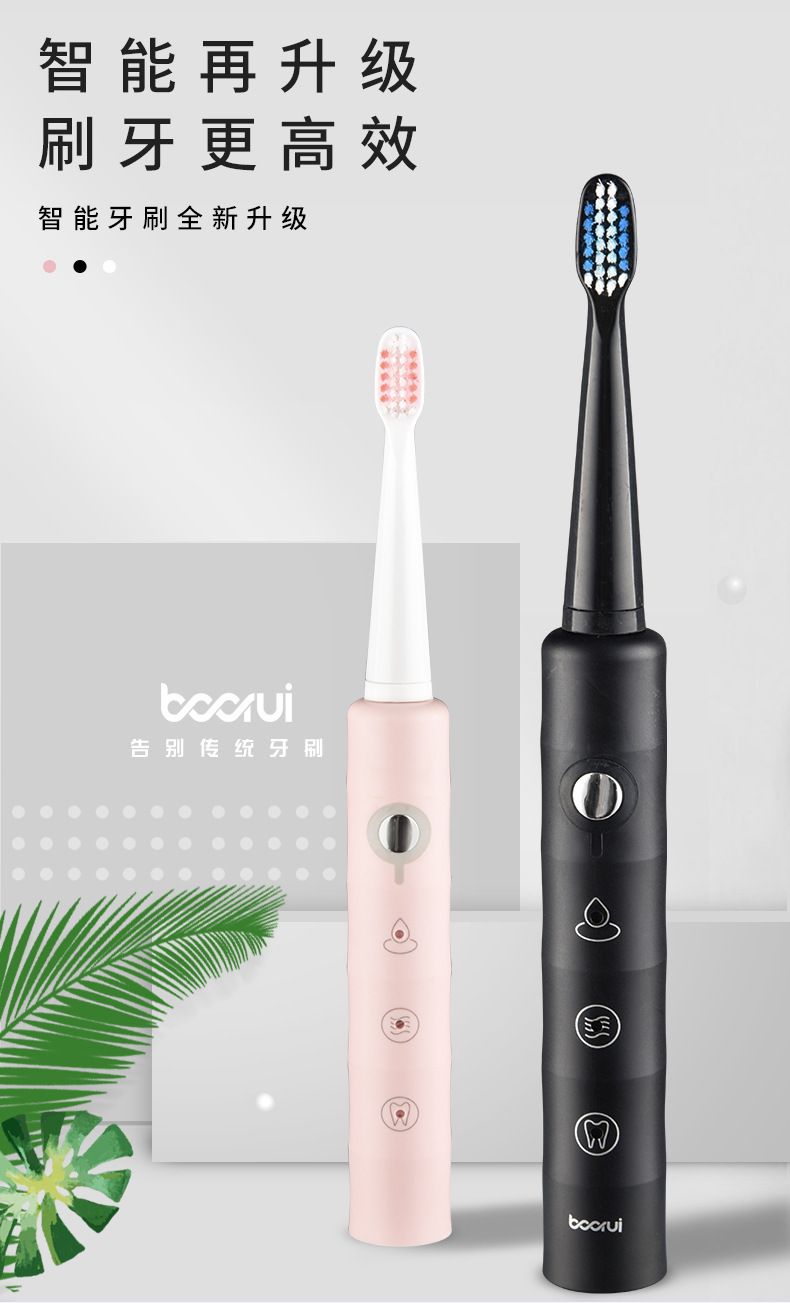Bairui BR-Z2 elektrikli diş fırçası, sonik, yetişkin, çift modeli