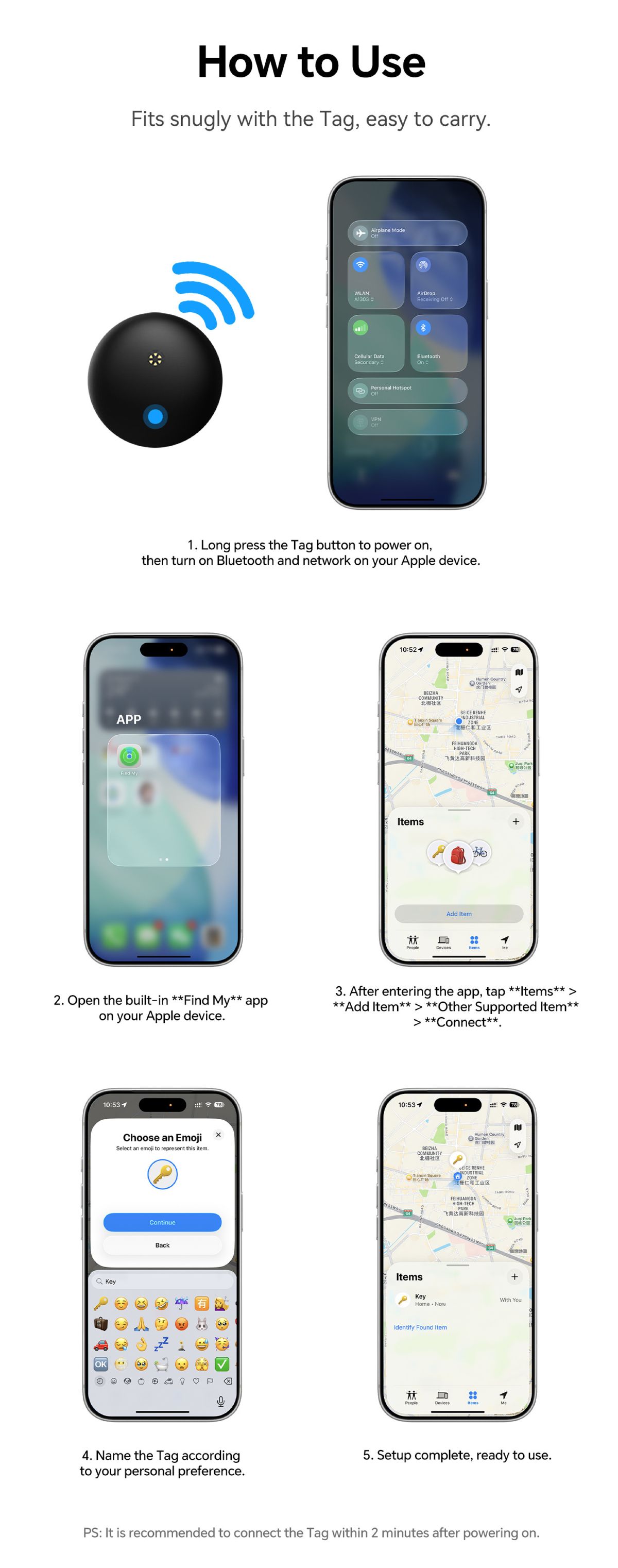 Findmy smart waterproof GPS tracker locator device