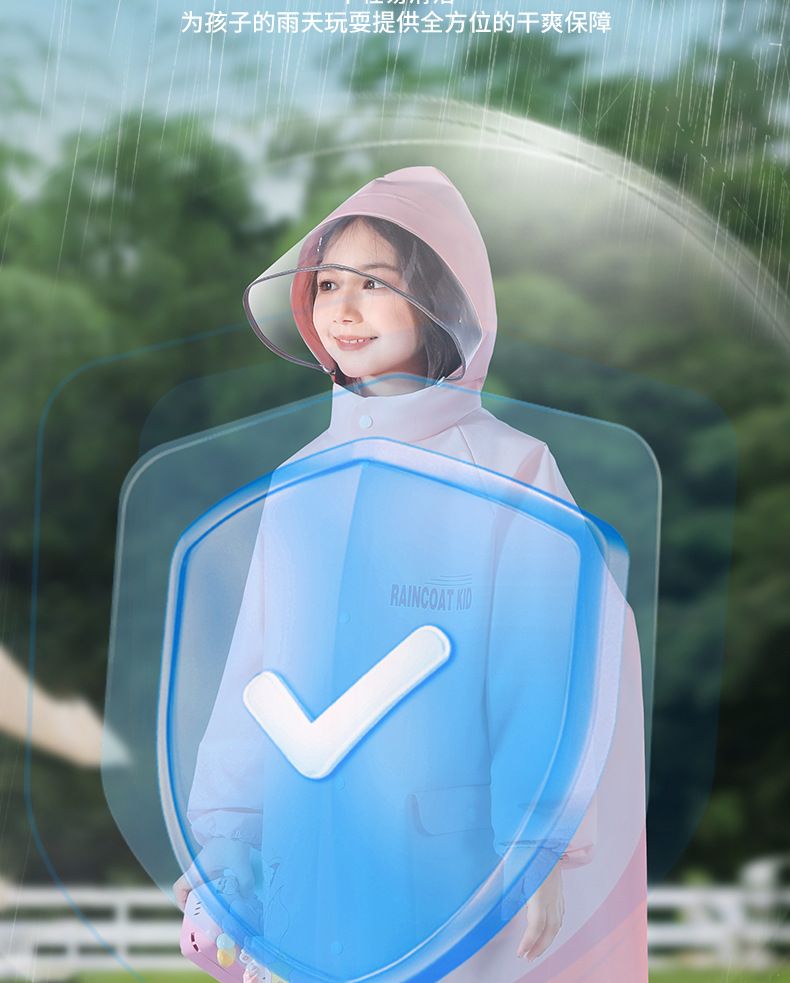 Kinderregenponchos wasserdicht, 6-12 Jahre