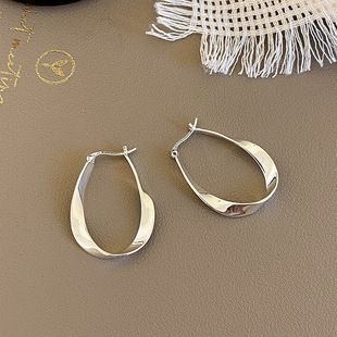S925 silver diamond brushed earrings