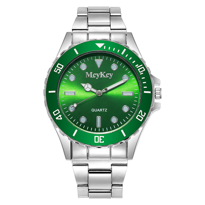 Men's quartz watch, steel strap, water-resistant business style