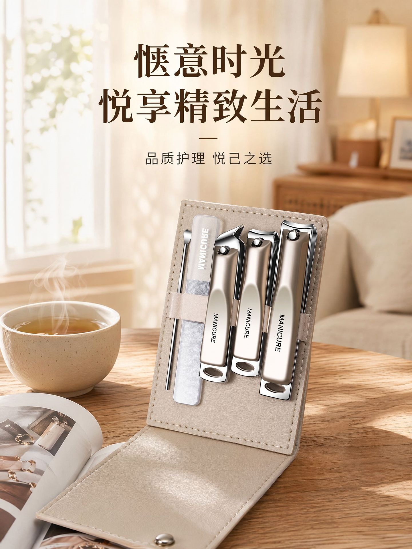 Nail Clipper Set, Anti-Splash, Ear Pick and Foot Clipper