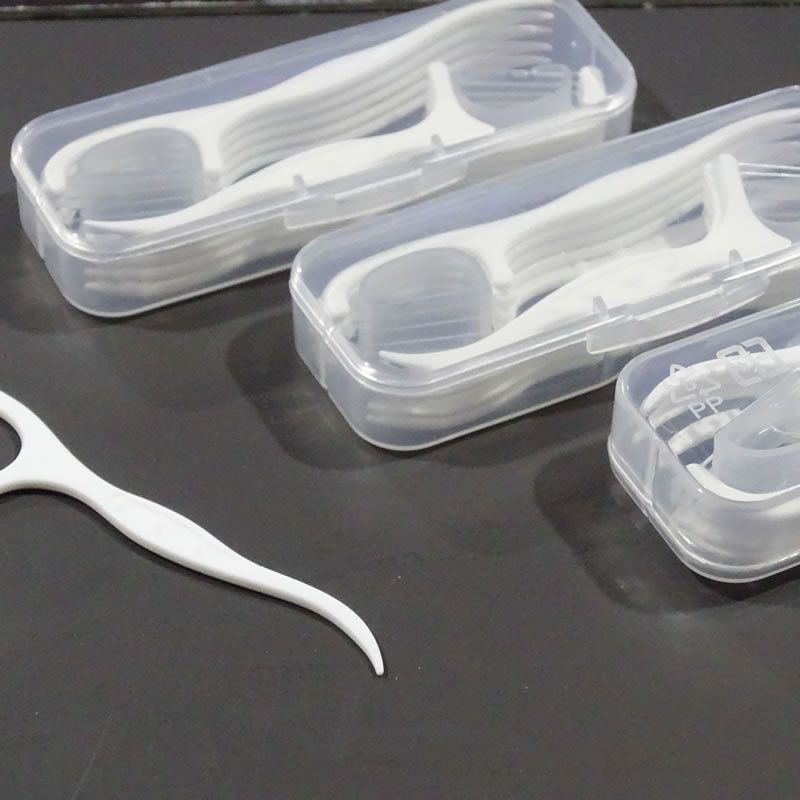Diş ipi çubukları, 10 parça, taşınabilir set