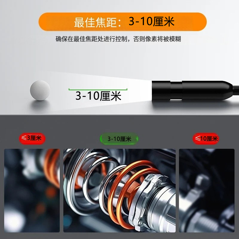 LED Industrie-Endoskop für Android und iOS, HD Kamera, wasserdicht