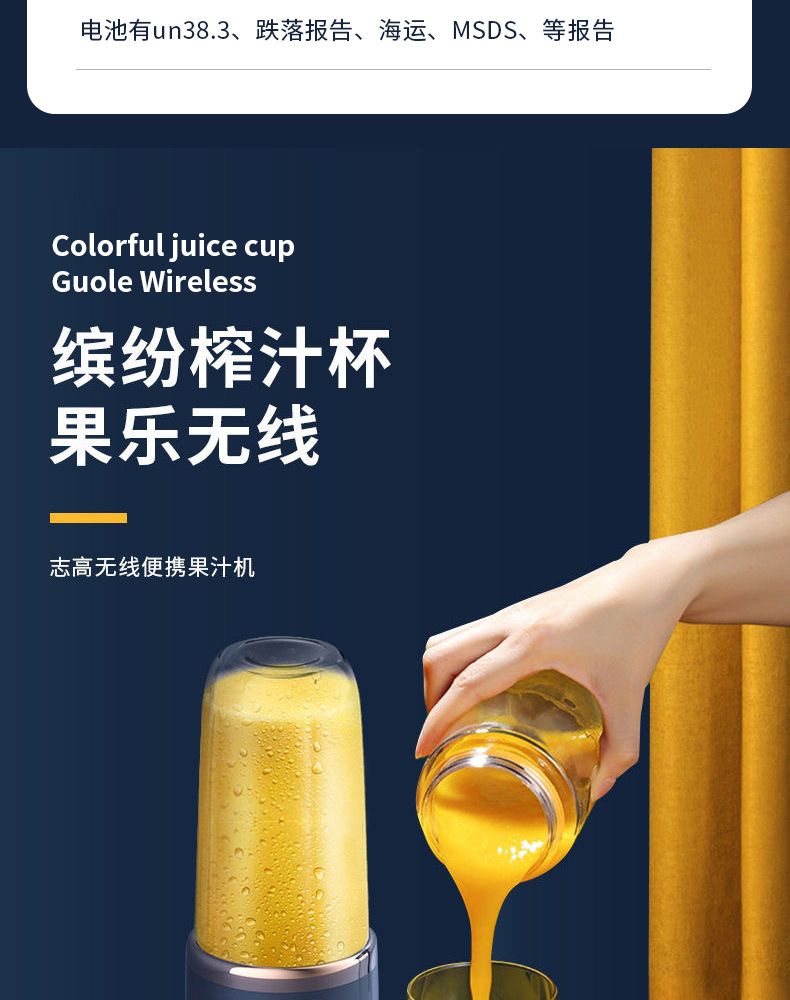 Mini blender, USB rechargeable, portable