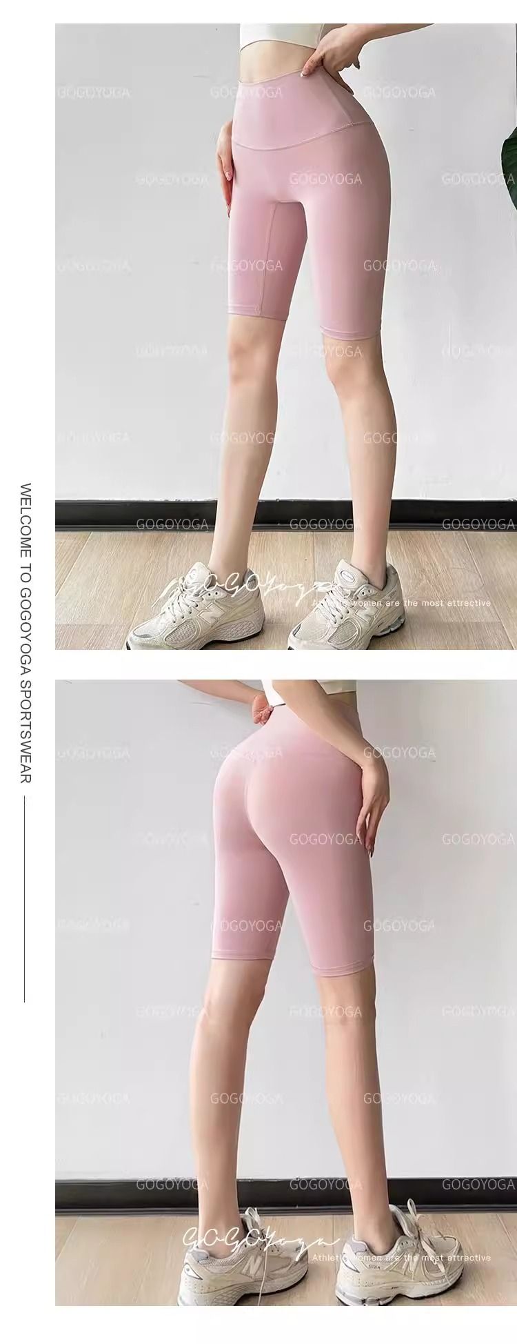 Kadın yoga pantolonu, yüksek belli, kalça kaldırmalı