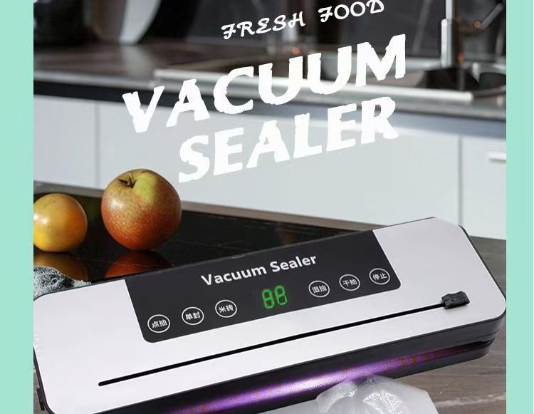Dijital ekranlı vakum paketleme makinesi, ev tipi, kuru ve ıslak kullanım