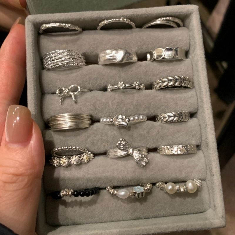 Damenring aus 925er Silber, koreanisches Design