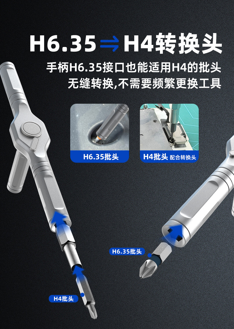 66合一棘轮螺丝刀套装S2批头强磁省力正反转汽修家用拆机维修工具