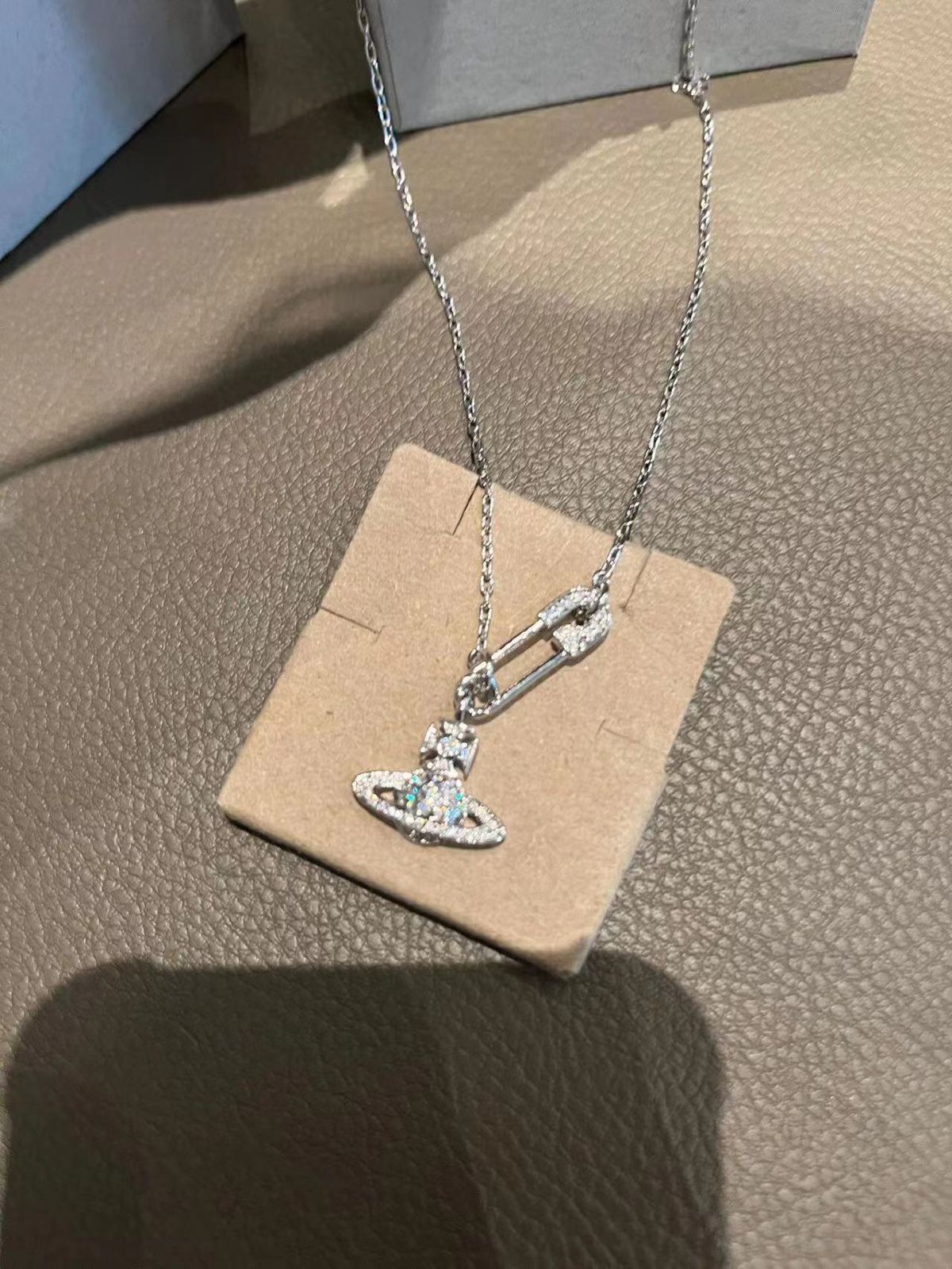 Saturn Pin Necklace, Women's, Luxury Clavicle Chain
