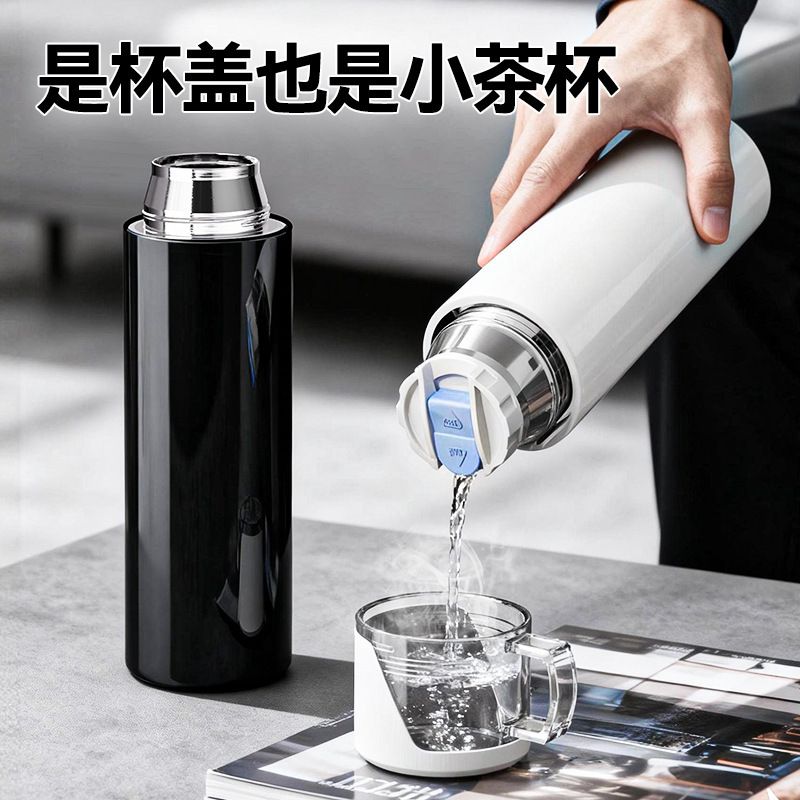 新款304不锈钢保温杯办公家用大容量直身杯户外便携手提水杯批发