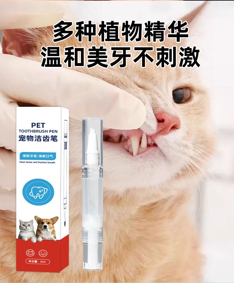 Pet teeth cleaning pen with gel formula