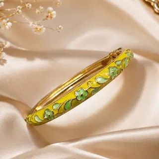 Cloisonné emaye bilezik, 0,8 çiçek tasarımı