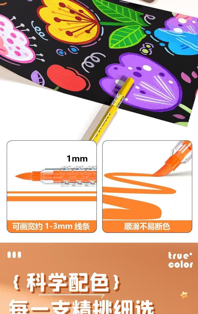 Acrylic marker pen set, soft tip, washable, art paint