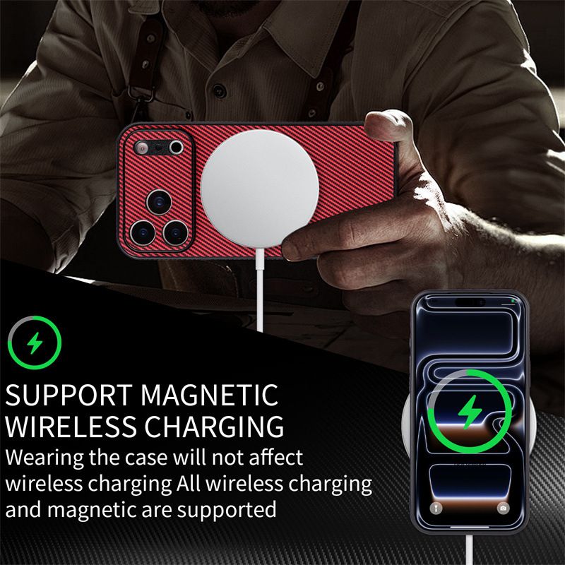 Sony Xperia 5 case, carbon fiber pattern, magnetic