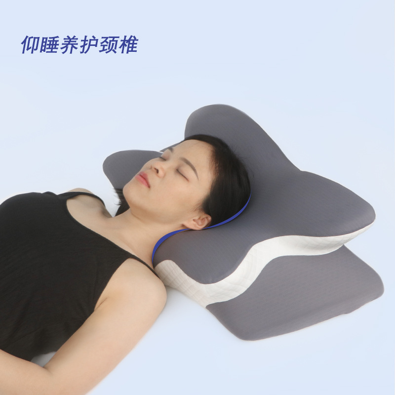 Memory foam pillow with cervical support, breathable